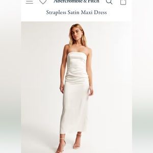 Strapless Satin Maxi Dress